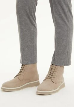 Calvin Klein Botki Sznurowane - Beige