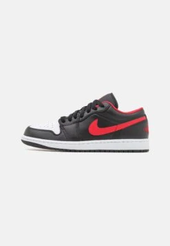 AIR JORDAN 1 - Sneakersy Niskie - Black/fire Red/white