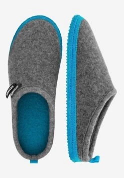 Giesswein WOOLPOPS - Kapcie - Hellgrau Türkis -Sklep Toni Pons b1accc2cde1b4fdd802ec2381dcbe093