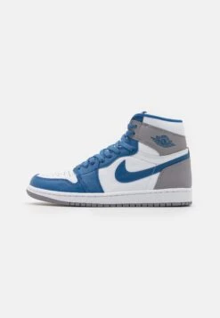 AIR JORDAN 1 RETRO UNISEX - Sneakersy Wysokie - True Blue/white/cement Grey