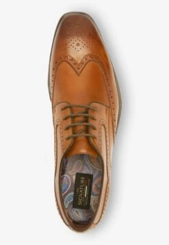 Next SIGNATURE ITALIAN PIPED EDGE BROGUES STANDARD - Eleganckie Buty - Tan Brown -Sklep Toni Pons f76631aa6c7b4cee8202a683d5d00bc9